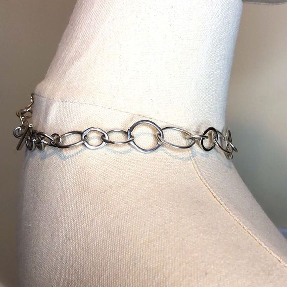 LOIS HILL Yellow Topaz Trillion Cut Sterling Silver Pendant Open Link Necklace - Picture 7 of 17